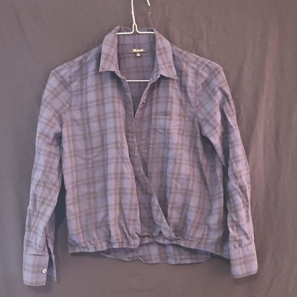 Madewell Womans Wrap Front Shirt
